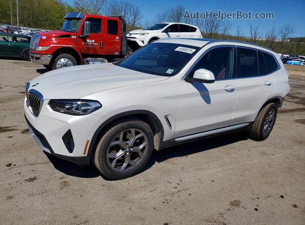 5UX53DP05P9S04940 2023 BMW X3 White Առջևի ձախ երեք քառորդ տեսարան