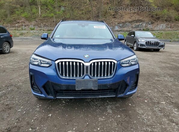5UX53DP06N9K07309 2022 BMW X3 Blue Widok z przodu