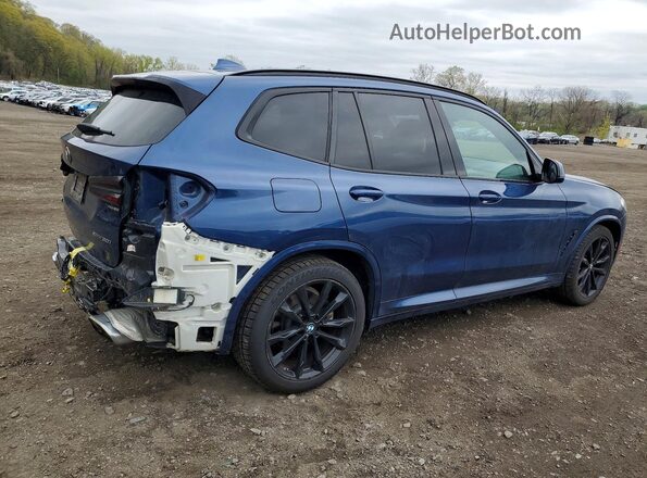 5UX53DP06N9K07309 2022 BMW X3 Blue Tył prawy