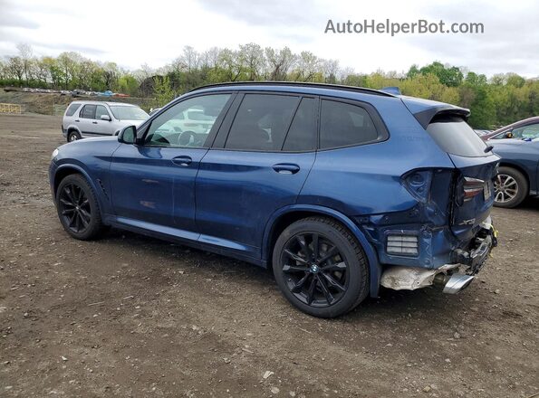 5UX53DP06N9K07309 2022 BMW X3 Blue Tył lewy