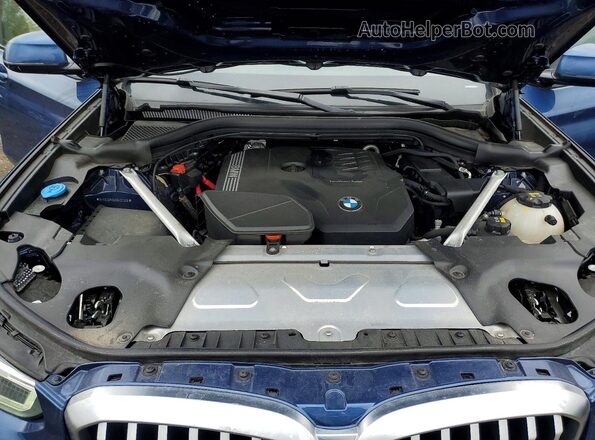 5UX53DP06N9K07309 2022 BMW X3 Blue Widok komory silnika