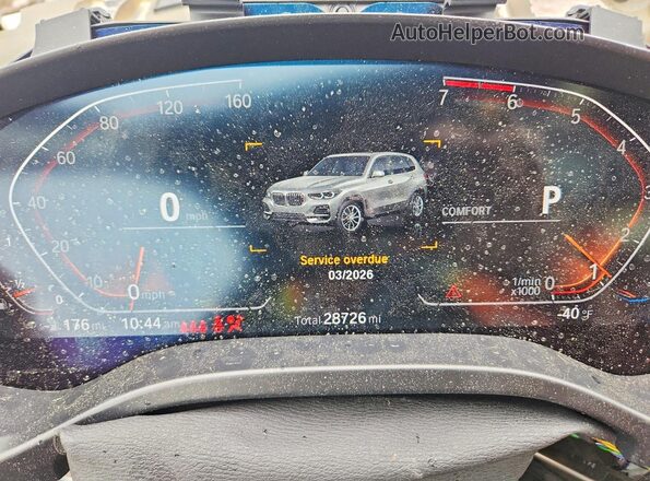 5UX53DP07P9S11016 2023 BMW X3 White Widok zestawu wskaźników