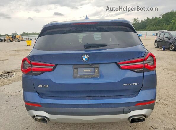 5UX53DP08N9K66815 2022 BMW X3 Синий Вид сзади
