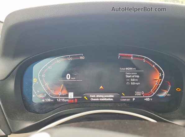 5UX53DP08N9K66815 2022 BMW X3 Синий Вид щитка приборов