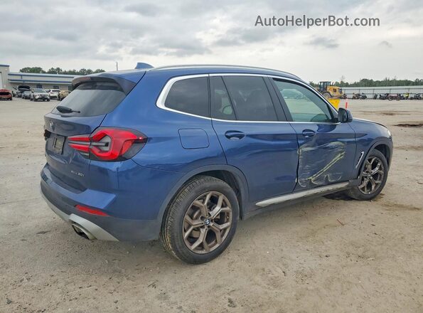 5UX53DP08N9K66815 2022 BMW X3 Синий Задняя правая четверть