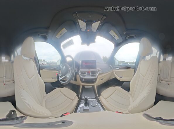 5UX53DP08N9K66815 2022 BMW X3 Синий Панорамный вид салона 360°
