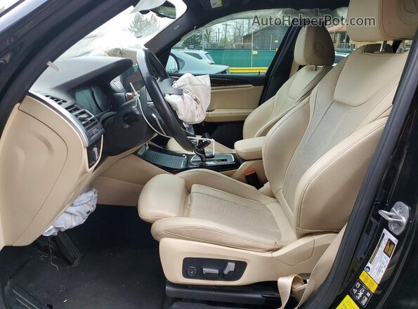 5UX53DP09N9J89436 2022 BMW X3 Black Widok wnętrza z przodu