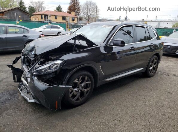 5UX53DP09N9J89436 2022 BMW X3 Black Przód lewy
