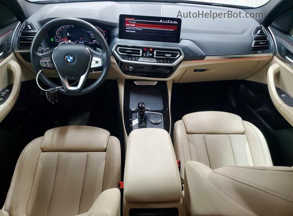 5UX53DP0XN9K21519 2022 BMW X3 Угольный Вид панели приборов