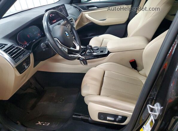 5UX53DP0XN9K21519 2022 BMW X3 Угольный Вид салона спереди