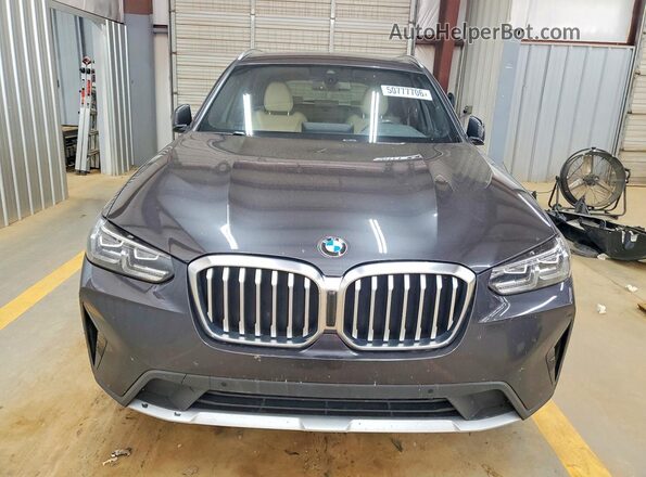 5UX53DP0XN9K21519 2022 BMW X3 Угольный Вид спереди