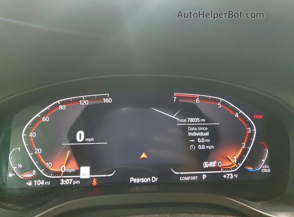 5UX53DP0XN9K21519 2022 BMW X3 Угольный Вид щитка приборов