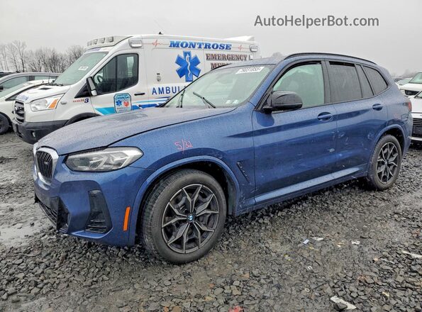 5UX83DP01P9N70830 2023 BMW X3 Синий Передняя левая четверть