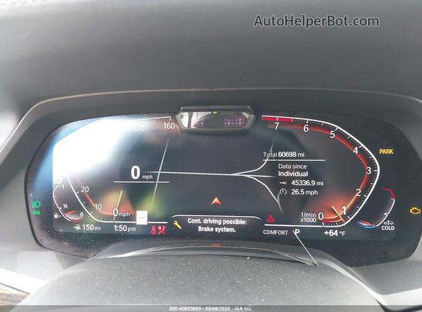 5UXCR4C01L9C02935 2020 BMW X5 White Widok tylnych siedzeń