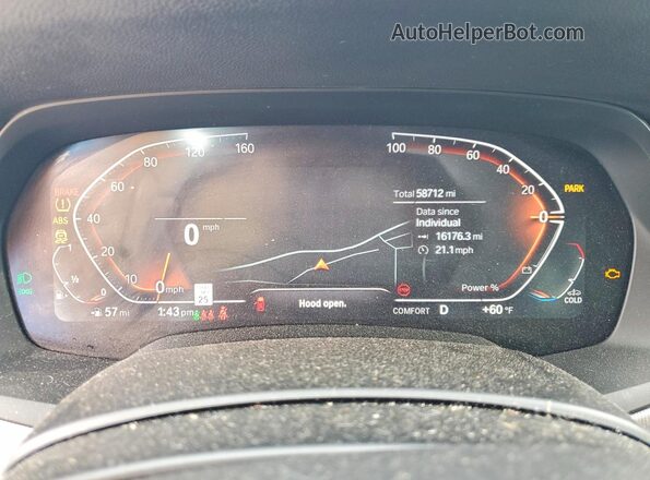 5UXCR4C01M9G03516 2021 BMW X5 Черный Вид щитка приборов