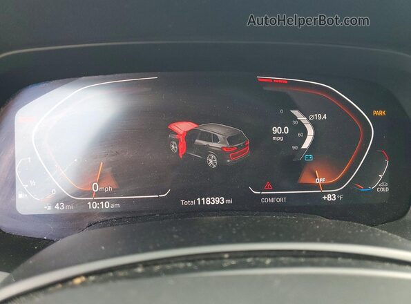 5UXCR4C08L9C64283 2020 BMW X5 Синий Вид щитка приборов