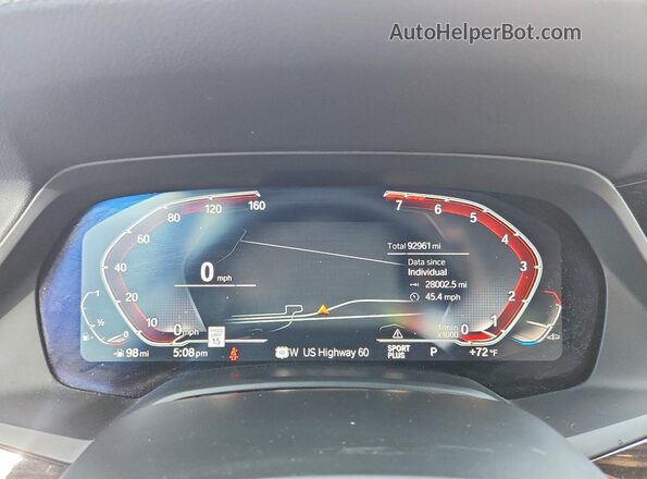 5UXCR6C00M9F91922 2021 BMW X5 Серый Вид щитка приборов