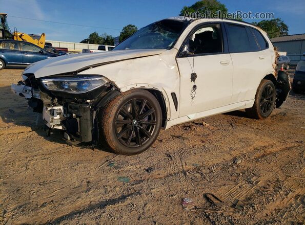 5UXCR6C01L9B20022 2020 BMW X5 White წინა მარცხენა ხედი სამი მეოთხედიდან