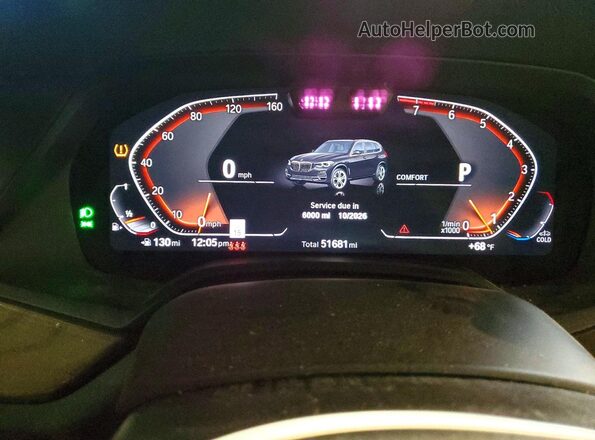 5UXCR6C06L9B54716 2020 BMW X5 Черный Вид щитка приборов