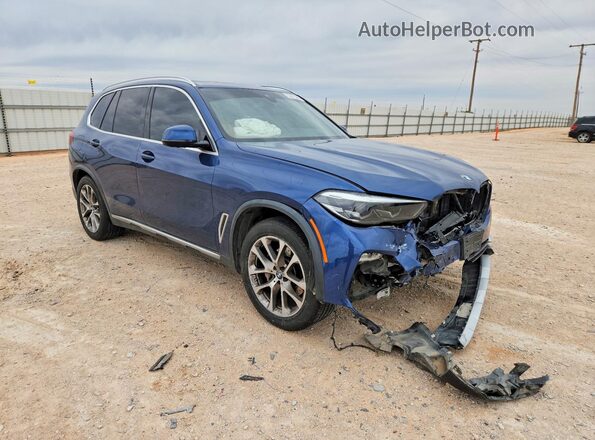 5UXCR6C07L9B15911 2020 BMW X5 Blue Przód prawy