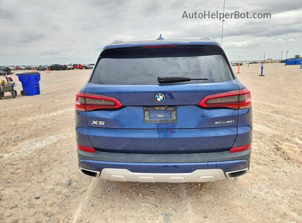 5UXCR6C07L9B15911 2020 BMW X5 Blue Widok z tyłu