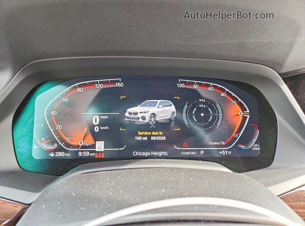 5UXCR6C08P9R35207 2023 BMW X5 Белый Вид щитка приборов