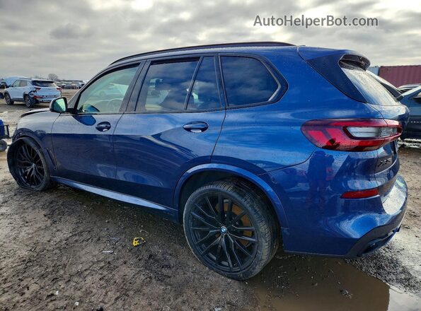5UXCR6C09L9C77345 2020 BMW X5 Синий Задняя левая четверть
