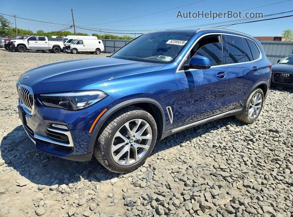 5UXCR6C51KLL01941 2019 BMW X5 Синий Передняя левая четверть