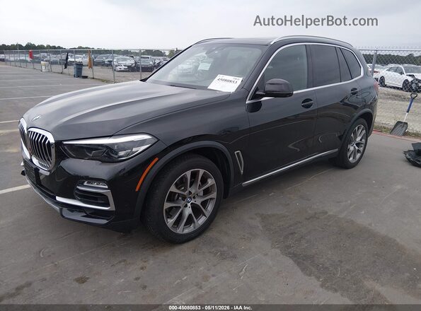 5UXCR6C51KLL38472 2019 BMW X5 Черный Передняя левая четверть