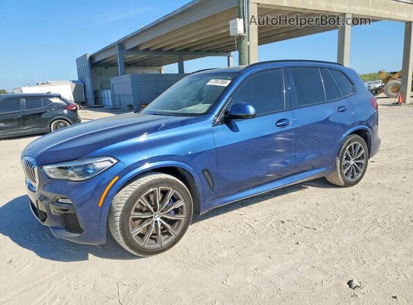 5UXCR6C53KLL12911 2019 BMW X5 Синий Передняя левая четверть