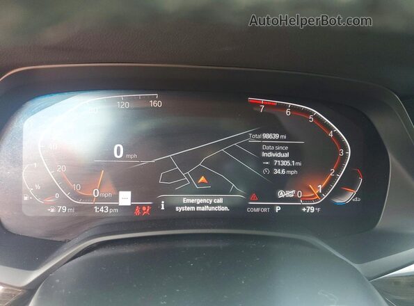 5UXCW2C03L9A02507 2020 BMW X7 Black Вид щитка приладів