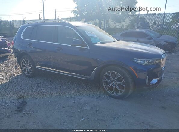 5UXCW2C07M9F83821 2021 BMW X7 Синий Передняя правая четверть