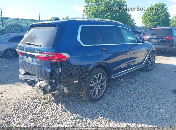 5UXCW2C07M9F83821 2021 BMW X7 Синий Задняя правая четверть