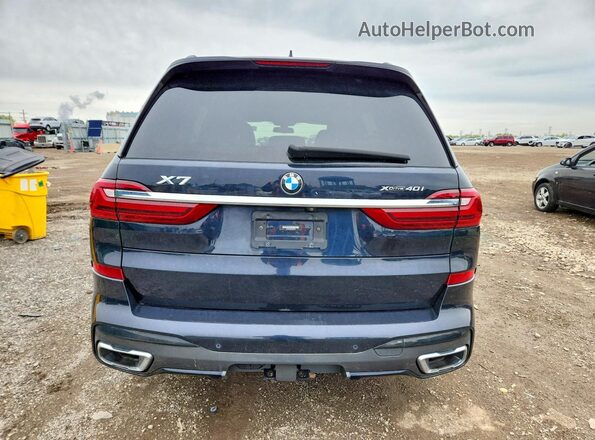 5UXCW2C09L0E74263 2020 BMW X7 Blue Widok z tyłu