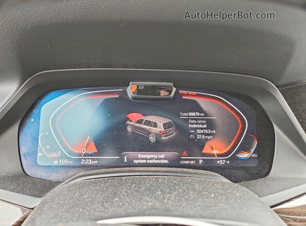 5UXCW2C09L0E74263 2020 BMW X7 Blue Widok zestawu wskaźników