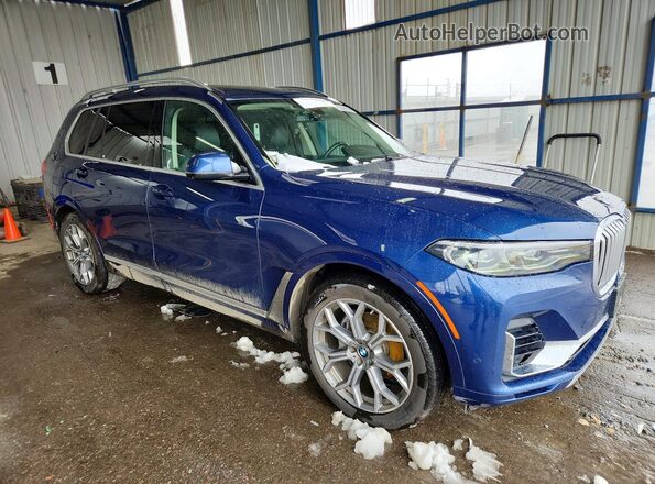 5UXCW2C0XL9B07254 2020 BMW X7 Blue Front right