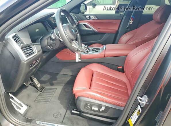 5UXCY4C02M9F23872 2021 BMW X6 Черный Вид салона спереди