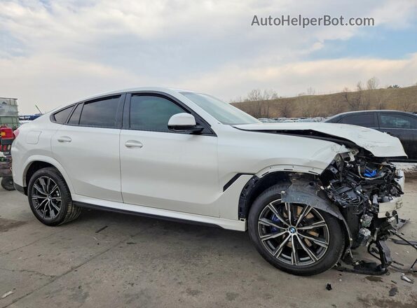 5UXCY6C01M9F19890 2021 BMW X6 White Front right