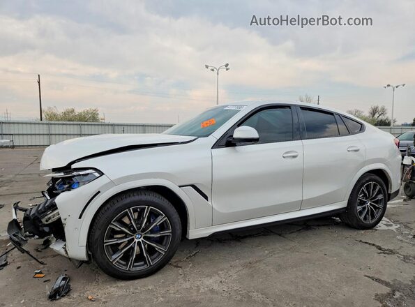 5UXCY6C01M9F19890 2021 BMW X6 White Front left