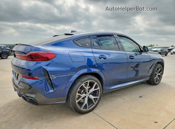 5UXCY6C01M9G87058 2021 BMW X6 Синий Задняя правая четверть