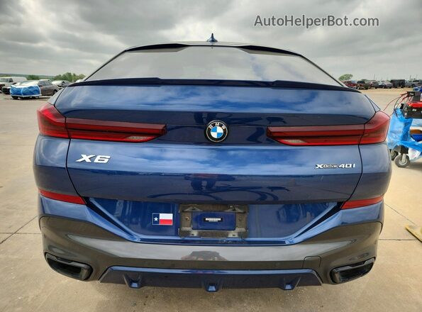 5UXCY6C01M9G87058 2021 BMW X6 Синий Вид сзади