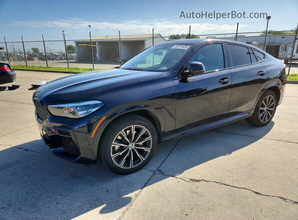 5UXCY6C06P9N71775 2023 BMW X6 Черный Передняя левая четверть
