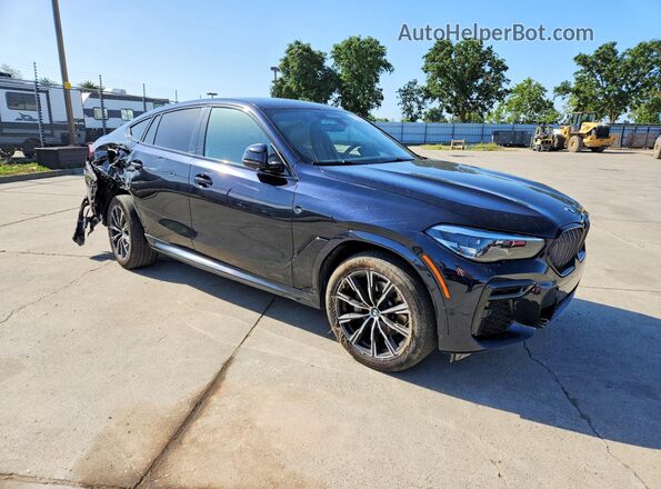 5UXCY6C06P9N71775 2023 BMW X6 Черный Передняя правая четверть