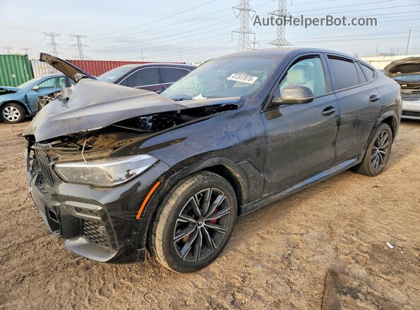 5UXCY6C07P9R84188 2023 BMW X6 Черный Передняя левая четверть