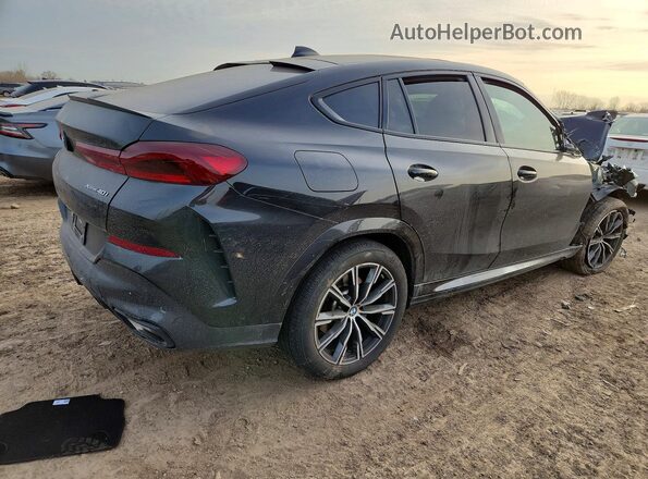 5UXCY6C07P9R84188 2023 BMW X6 Черный Задняя правая четверть
