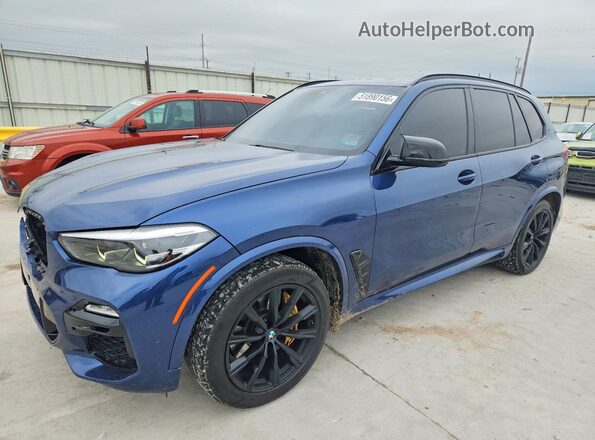 5UXJU2C51KLN65997 2019 BMW X5 Синий Передняя левая четверть