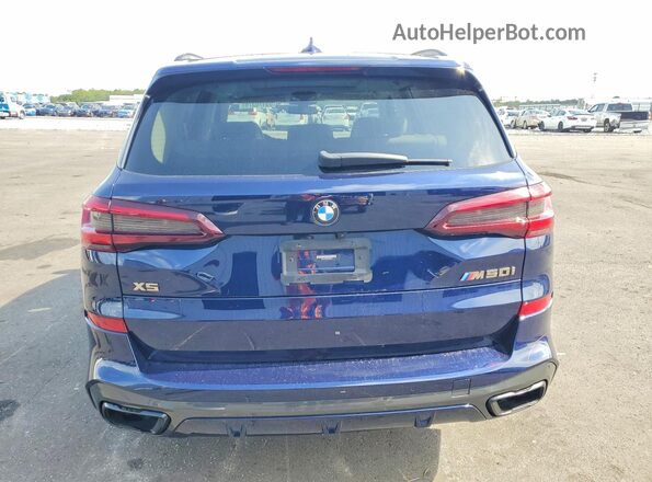 5UXJU4C09L9D33200 2020 BMW X5 Blue Vista trasera