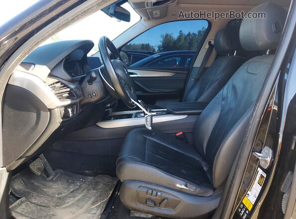 5UXKR0C51G0S85256 2016 BMW X5 Black Widok wnętrza z przodu