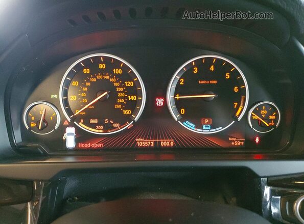 5UXKT0C53G0S75300 2016 BMW X5 Silver Instrument cluster view