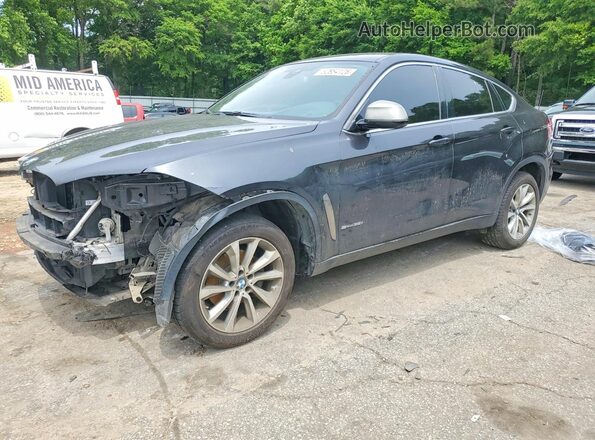 5UXKU0C38H0G69066 2017 BMW X6 Синий Передняя левая четверть